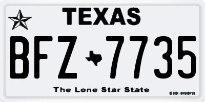 TX license plate BFZ7735