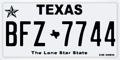 TX license plate BFZ7744