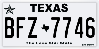TX license plate BFZ7746