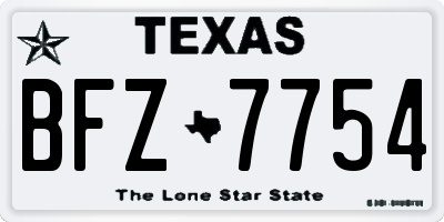 TX license plate BFZ7754
