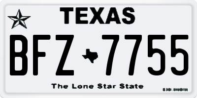 TX license plate BFZ7755