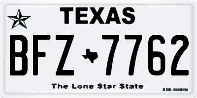 TX license plate BFZ7762