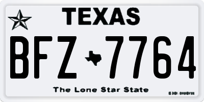 TX license plate BFZ7764