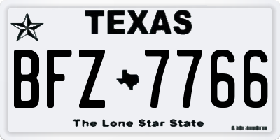 TX license plate BFZ7766