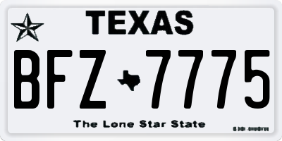 TX license plate BFZ7775