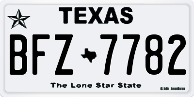 TX license plate BFZ7782