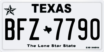 TX license plate BFZ7790