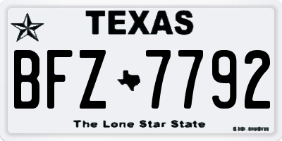 TX license plate BFZ7792