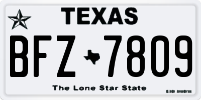 TX license plate BFZ7809