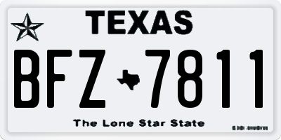 TX license plate BFZ7811