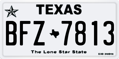 TX license plate BFZ7813