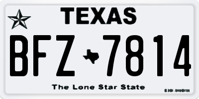 TX license plate BFZ7814