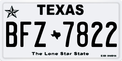 TX license plate BFZ7822