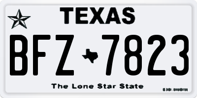 TX license plate BFZ7823