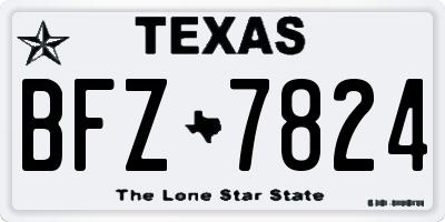 TX license plate BFZ7824