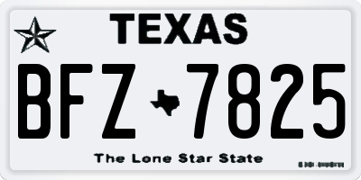 TX license plate BFZ7825