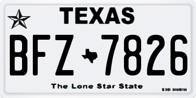TX license plate BFZ7826