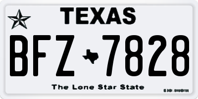 TX license plate BFZ7828