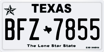 TX license plate BFZ7855