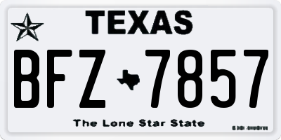 TX license plate BFZ7857