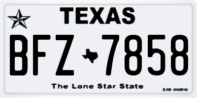 TX license plate BFZ7858