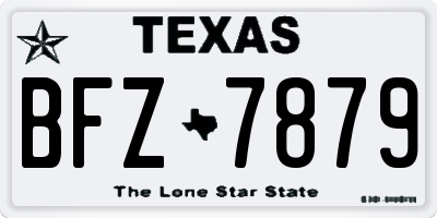 TX license plate BFZ7879