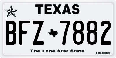 TX license plate BFZ7882
