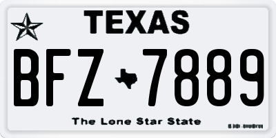TX license plate BFZ7889