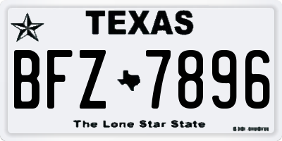 TX license plate BFZ7896