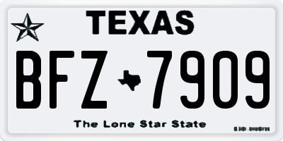 TX license plate BFZ7909