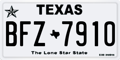 TX license plate BFZ7910