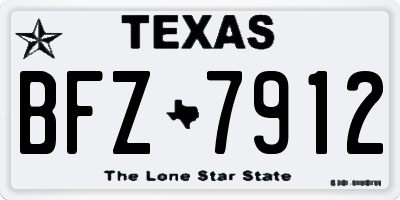 TX license plate BFZ7912