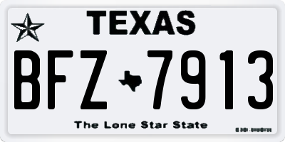 TX license plate BFZ7913