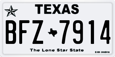 TX license plate BFZ7914
