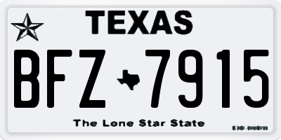 TX license plate BFZ7915