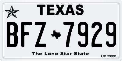 TX license plate BFZ7929