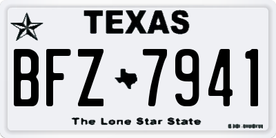 TX license plate BFZ7941