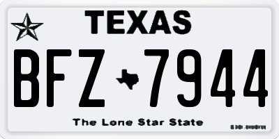 TX license plate BFZ7944