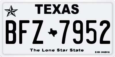 TX license plate BFZ7952