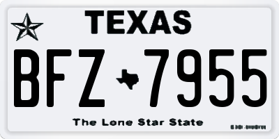 TX license plate BFZ7955