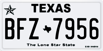 TX license plate BFZ7956