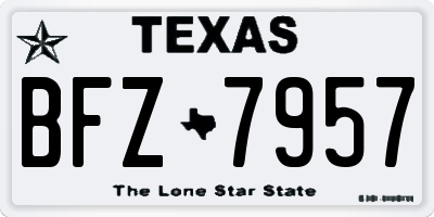 TX license plate BFZ7957
