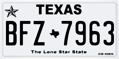 TX license plate BFZ7963