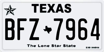 TX license plate BFZ7964