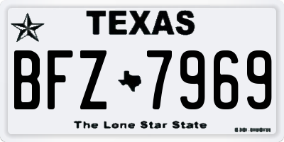 TX license plate BFZ7969