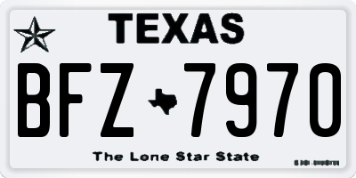 TX license plate BFZ7970