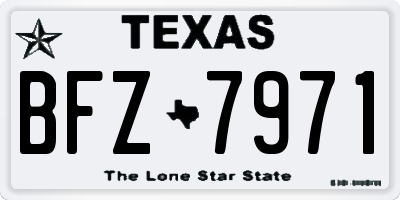 TX license plate BFZ7971