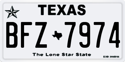 TX license plate BFZ7974