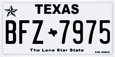TX license plate BFZ7975