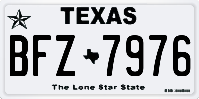 TX license plate BFZ7976